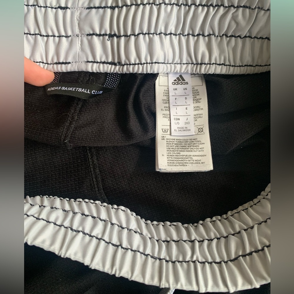 Adidas Men's Aeroready Basketball Club Shorts With Pockets Black/White Large - Picture 10 of 11